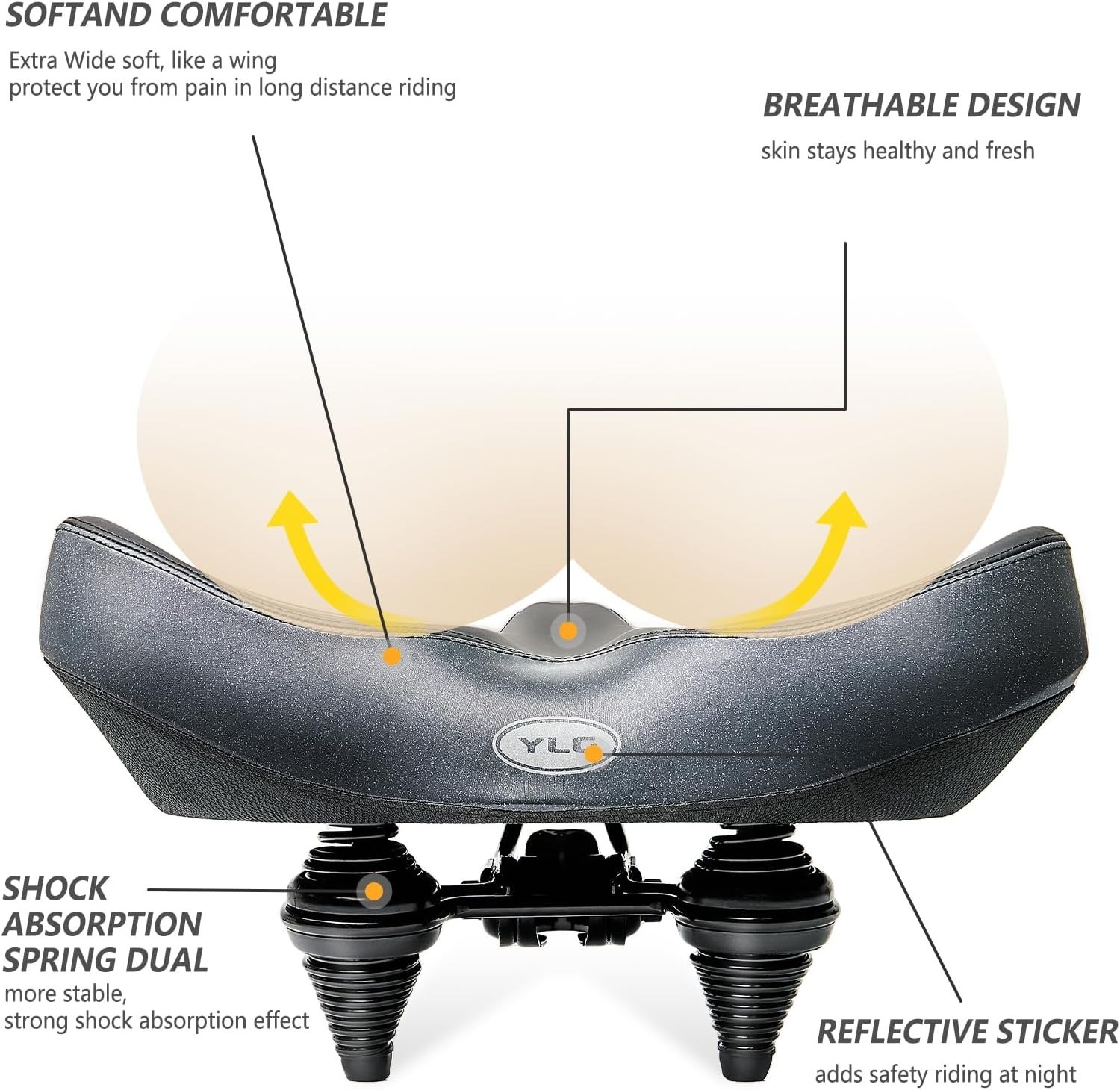 Waterproof Soft Bike Saddle Universal Fit