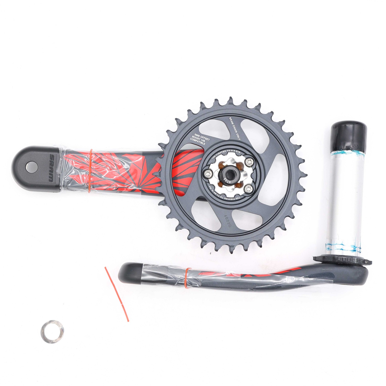 SRAM X01 Eagle DUB Crankset 170mm 32T Boost 148 Lunar Red
