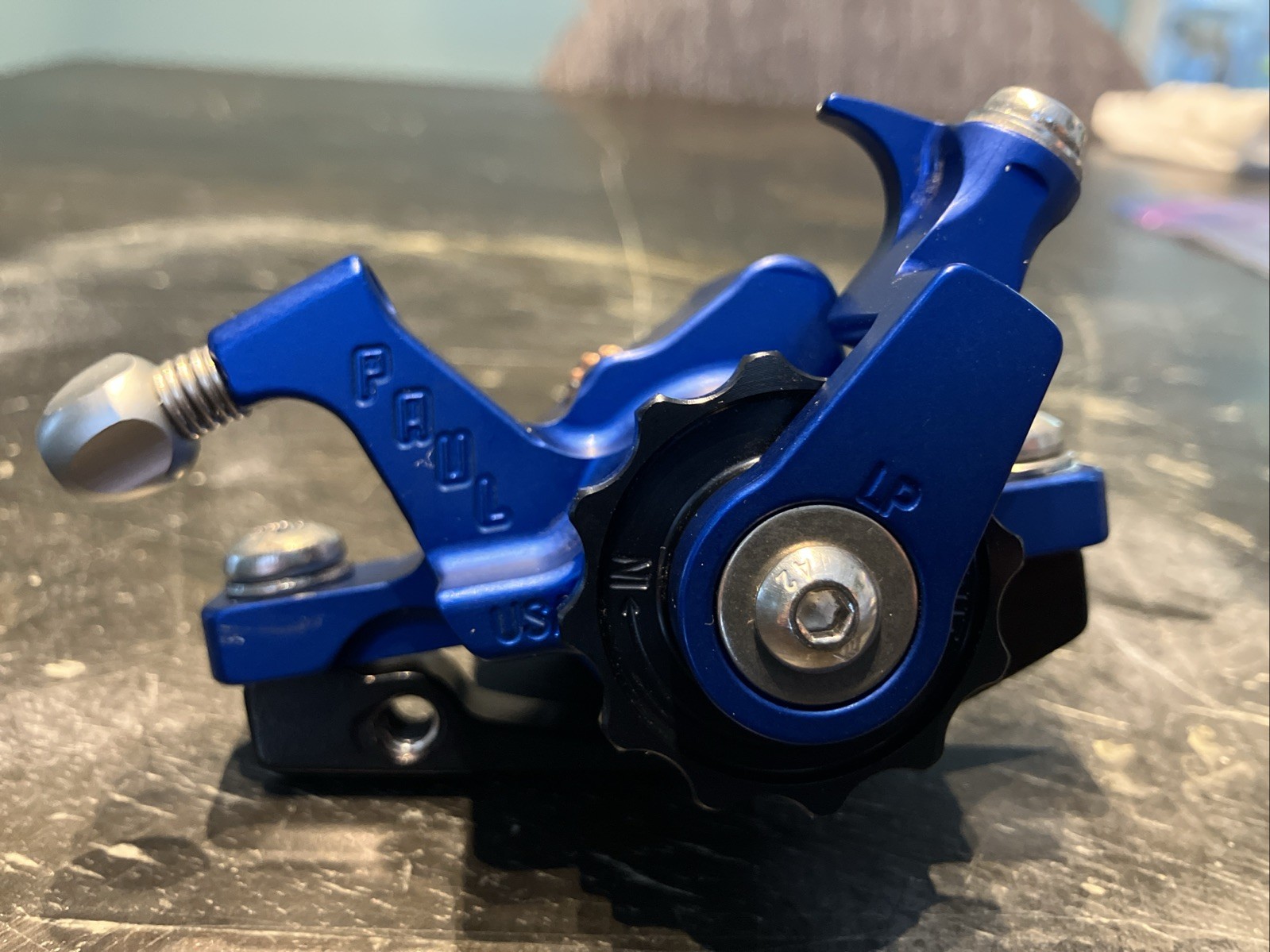 One Caliper Paul Components Authentic Klamper Blue Long Pull Disc Brake