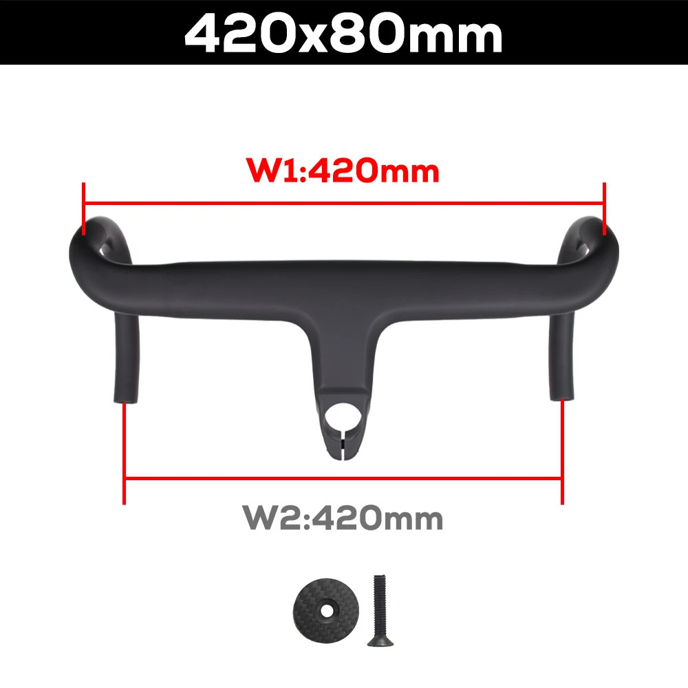 Road Bike Full Carbon Integrated CockpitHandlebar 28.6mm -10° 380-440*90-110mm