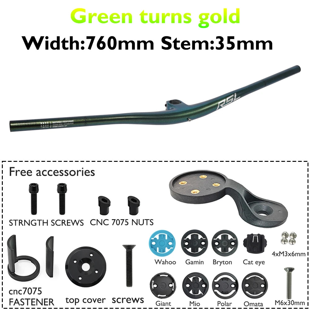 Mountain Bike Carbon Fiber Integrated Handlebars 35/45/55mm Length Riser Bar