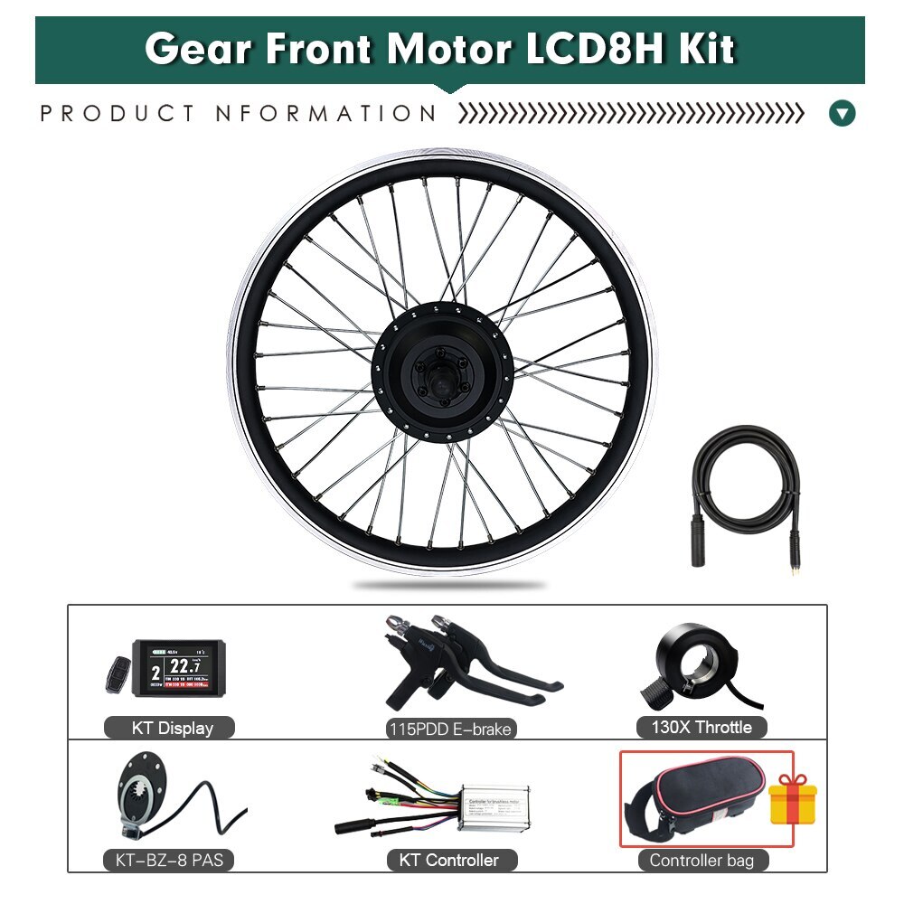 250W 350W 500W Electric Bike Brushless Gear Front Motor Wheel Conversion Kit