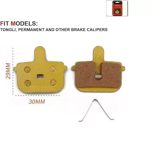 2 Pairs Bike Disc Brake Pads Mechanical Disc Brake Resin,Semi-Metallic Tongli