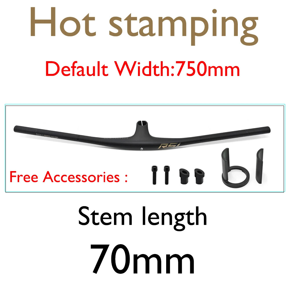Integrated Full Carbon MTB Handlebar Cockpit 13° Stem Mountain Handlebar 750mm