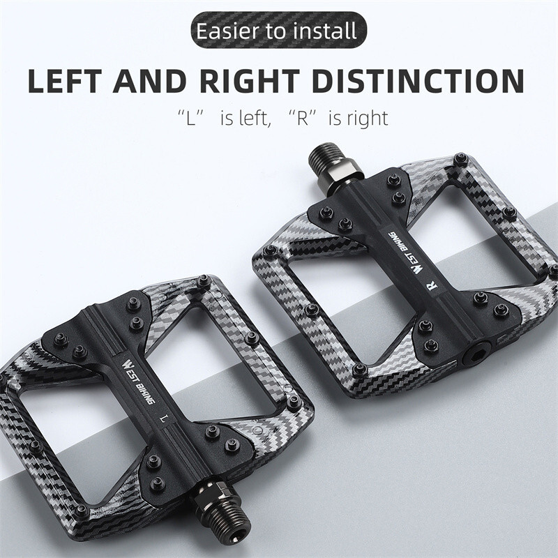 Aluminum Nylon Bicycle Pedals 3 Bearing Carbon Fiber Coating MTB Bike Pedals