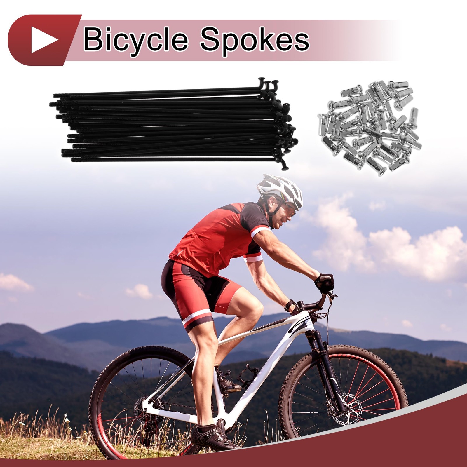 36 Set 12G Bicycle Spokes 135mm Bike Wheel Spokes 45 Steel Black