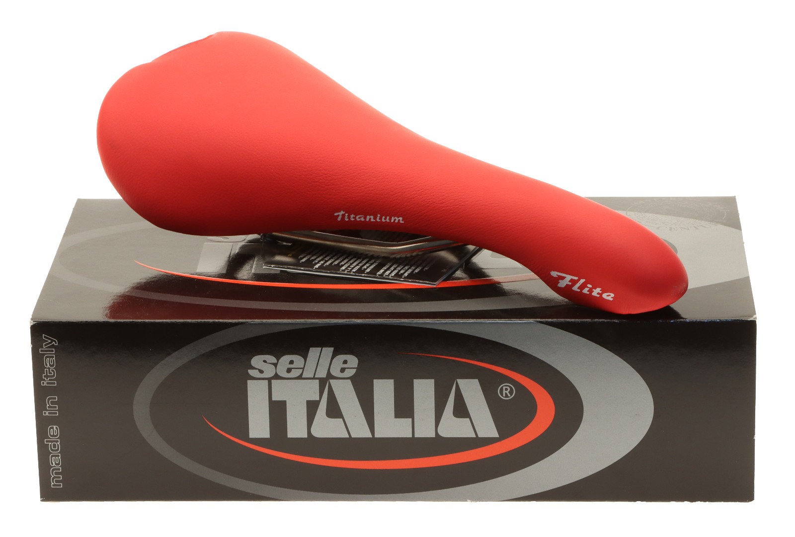 Selle Italia Flite Saddle Titanium Rail Calendar Red Leather 2002 NIB NOS NEW