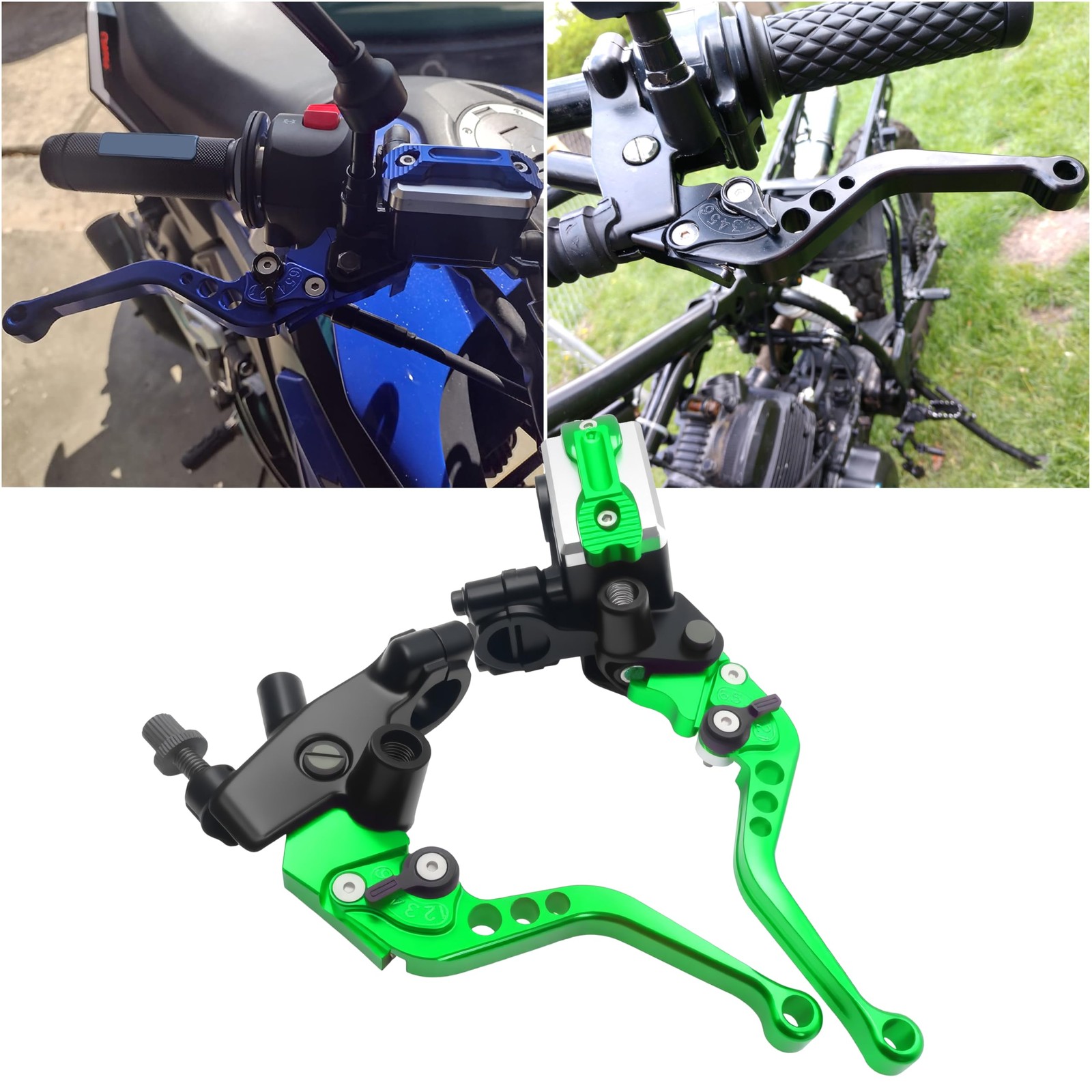JXPANG Green 7/8″ Handlebar Clutch Brake Levers