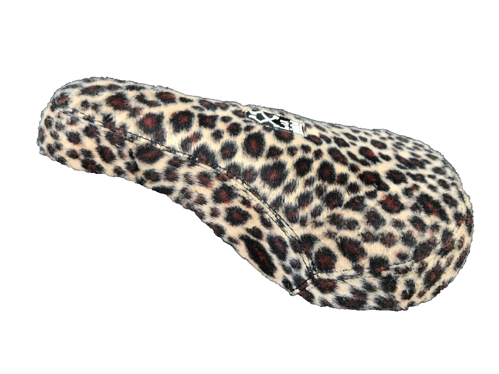 BONE DETH VIBRATOR MID PIVOTAL BMX BIKE SEAT FAUX LEOPARD FUR NEW