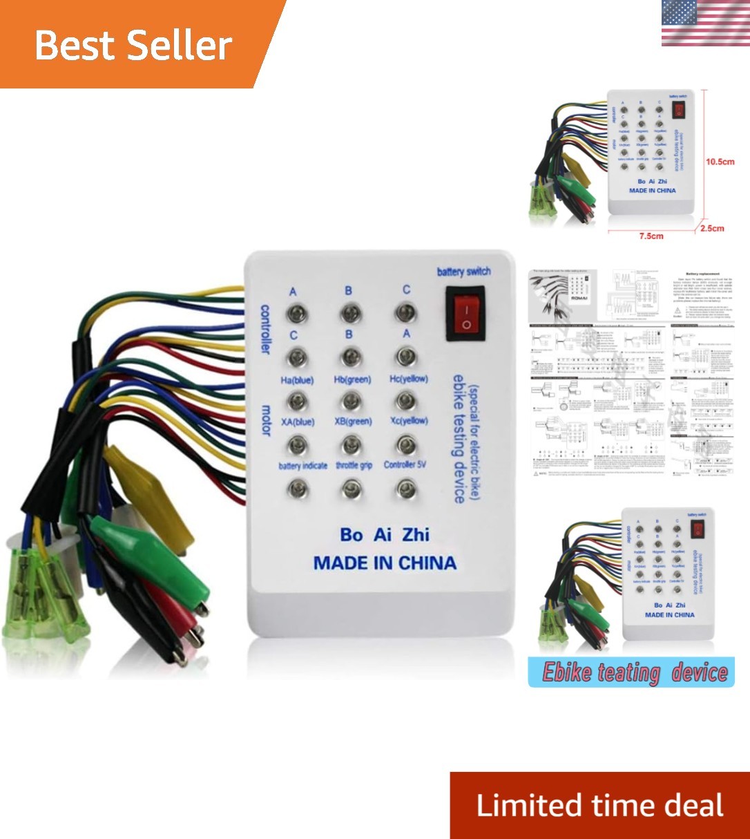 Quick Testing E-Bike Tester for Brushless Controllers – Lightweight & Portable
