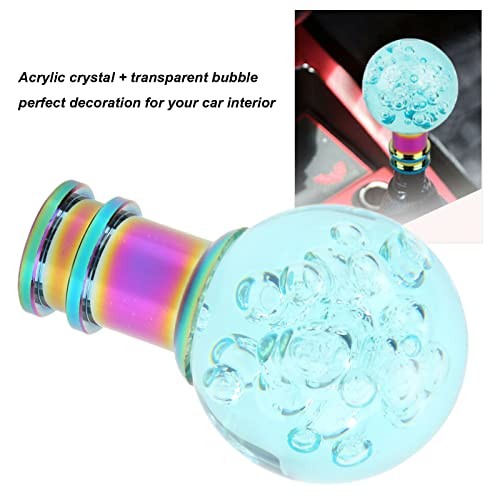 Gear Shift Knob, Universal Acrylic Transparent Bubble Shifter Head Light Blue