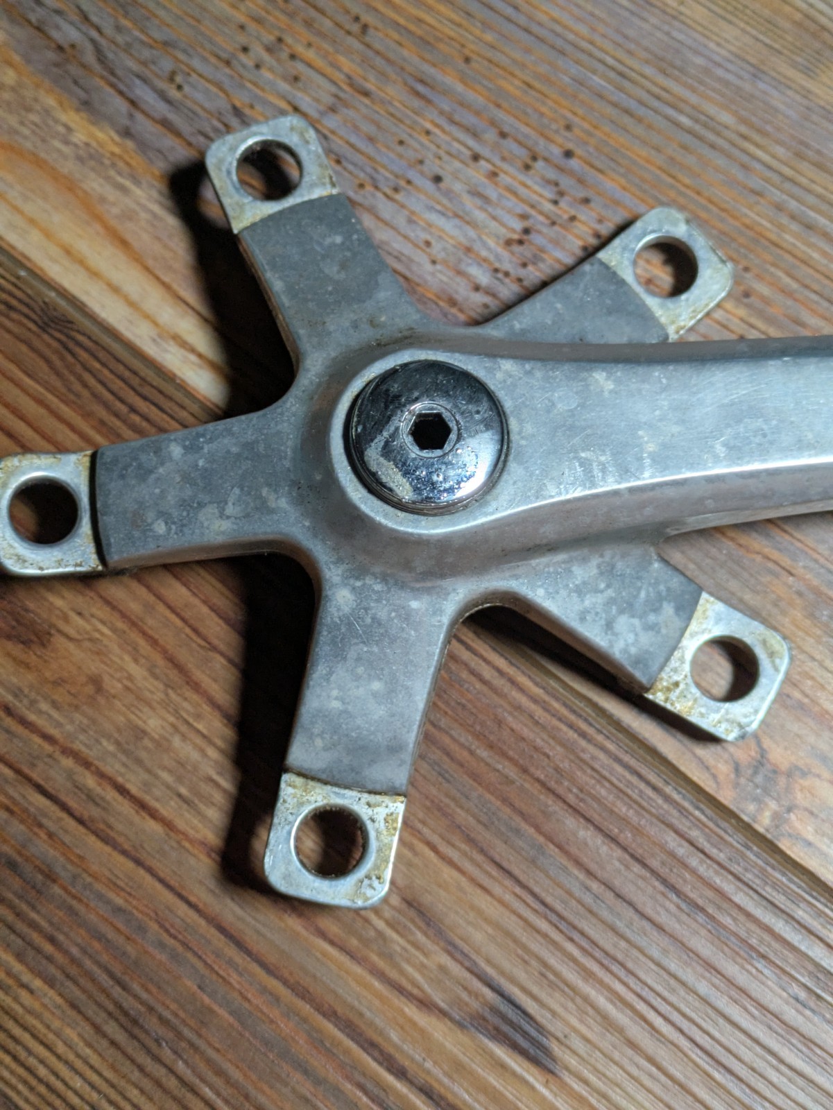 Vintage Shimano FC-B124 Crank BCD 175 Silver 5-Arm