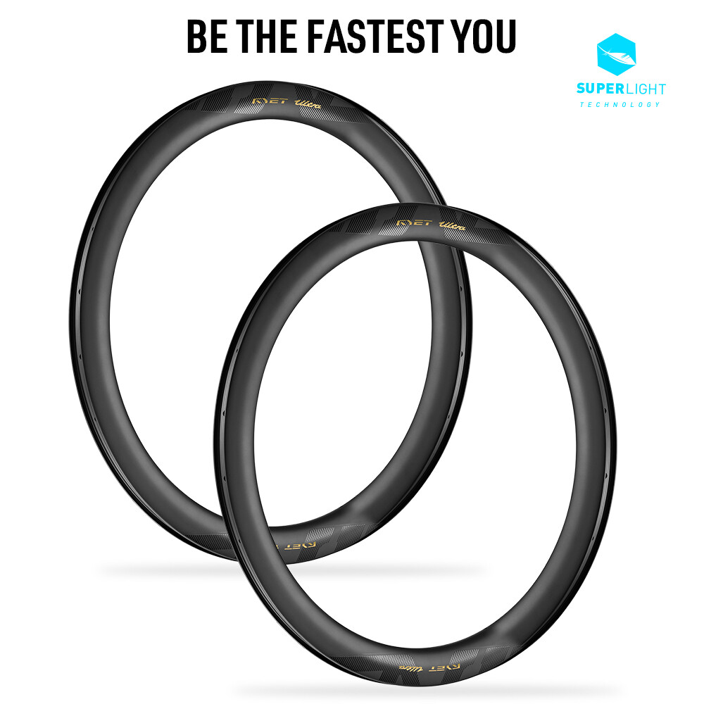 RYET Ultralight Carbon Disc Road Rim 40/45/50mm 28mm Tubeless 24H 350-375g 700C