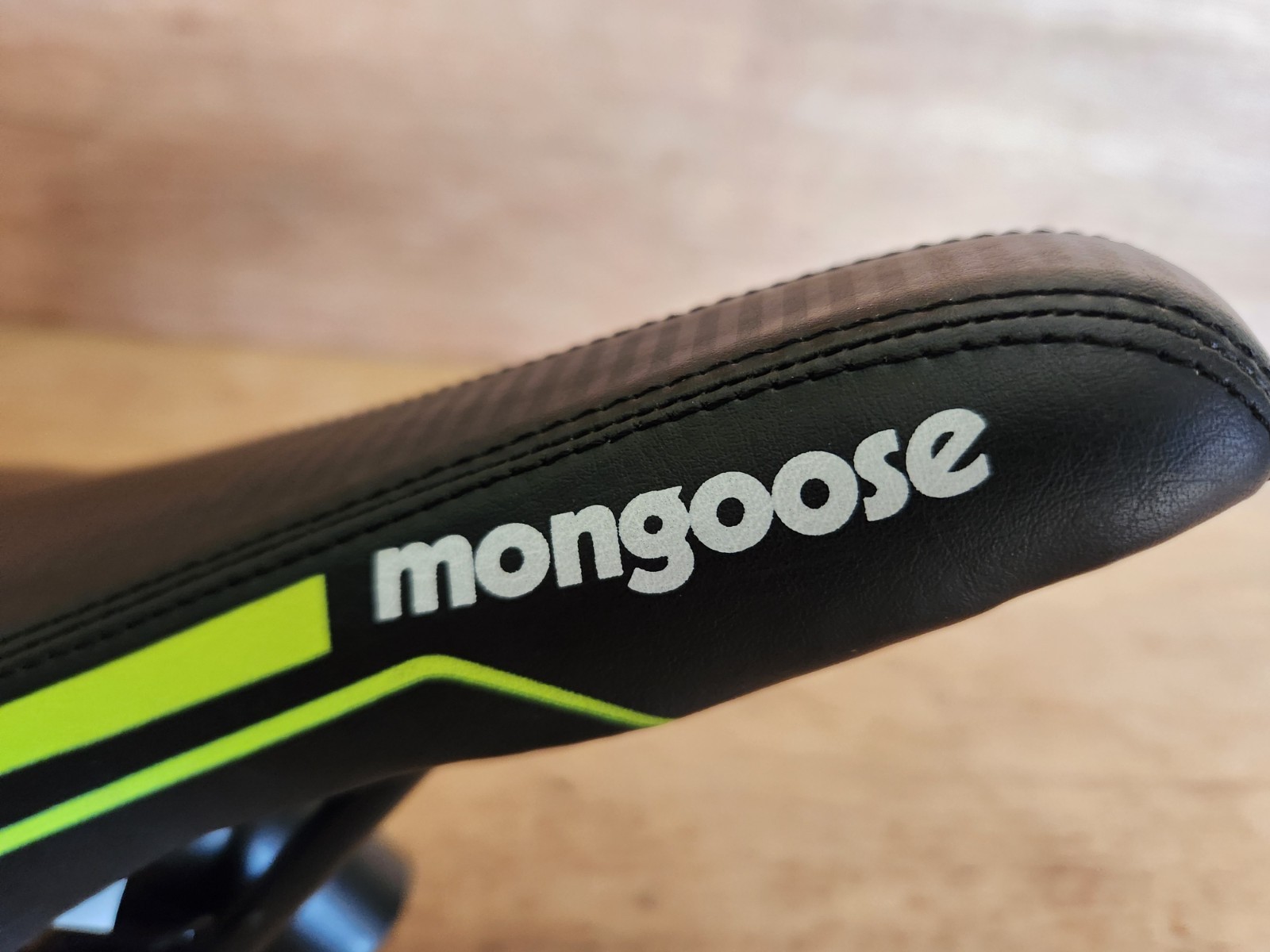 Mongoose BMX Cycling Bike Seat Bicycle Saddle Black Yellow/Green Neon Pacific