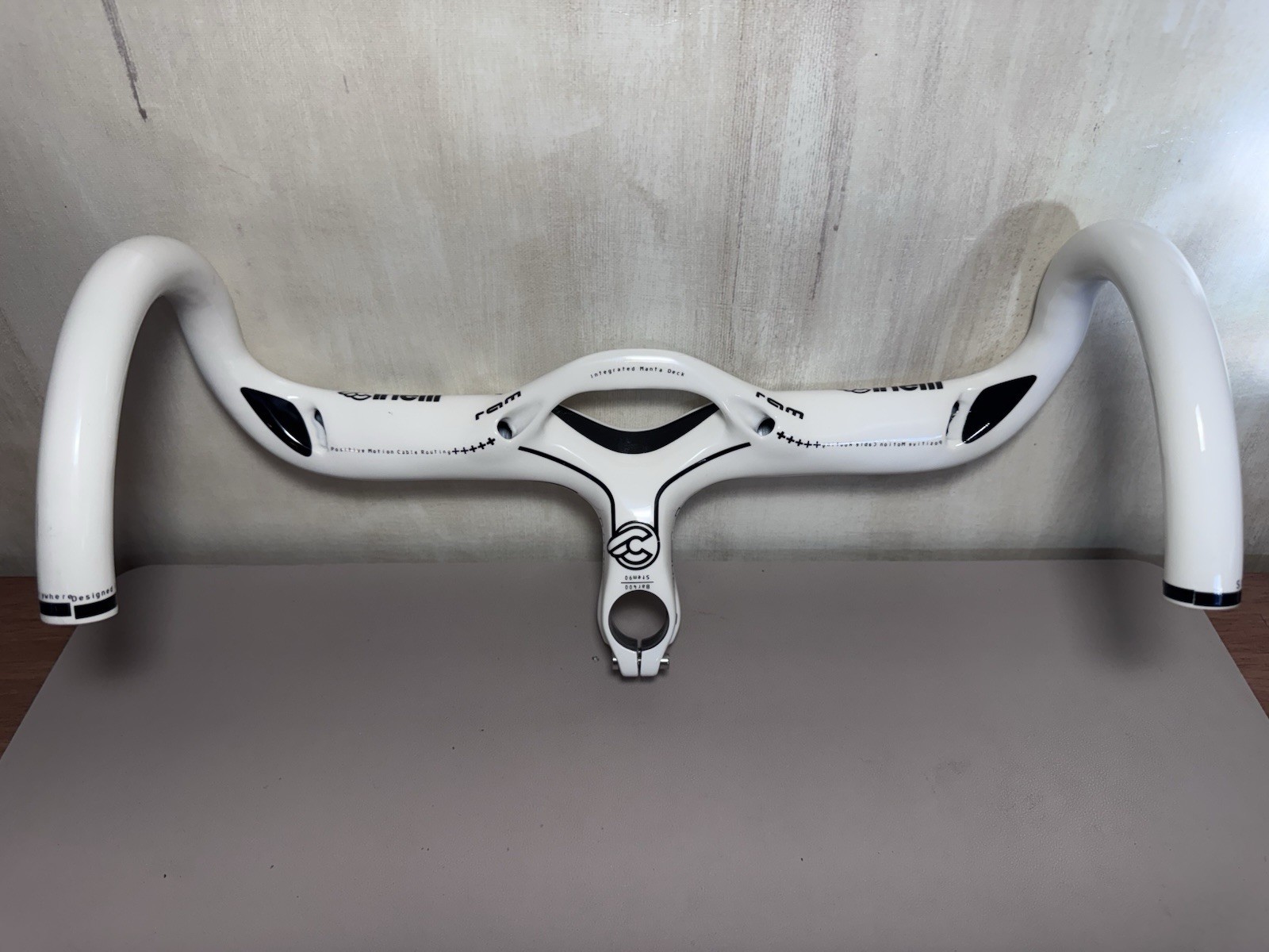 Cinelli RAM 3 Carbon Integrated Handlebar Stem 400mm x 90mm White NOS