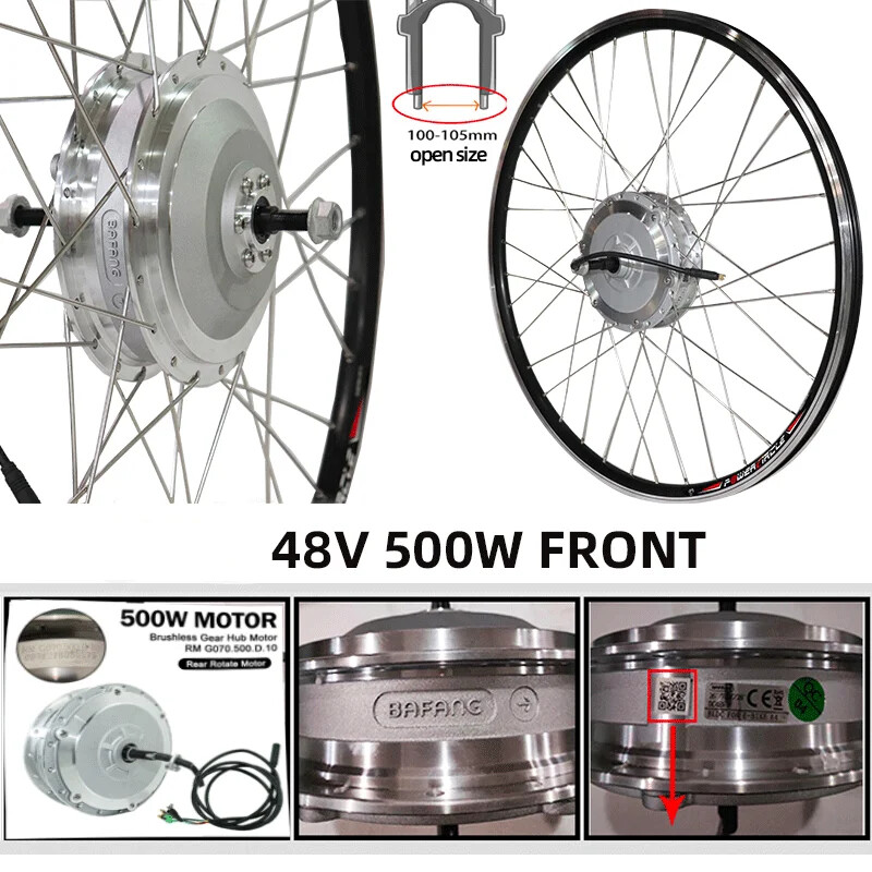 Electric Bike Conversion Kit 36V 250W 350W 500W Front Rear Wheel Hub Motor