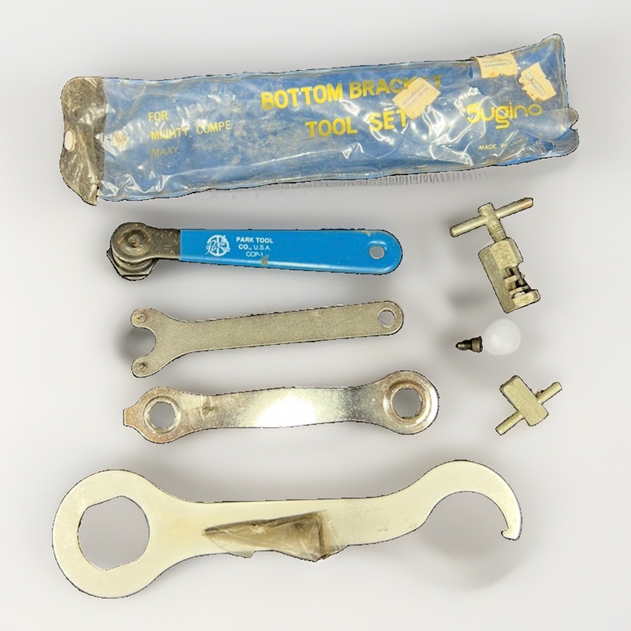 Sugino Vintage 3 Wrench Bottom Bracket Tool Set Pouch Park Spanner CCP-1 Lot