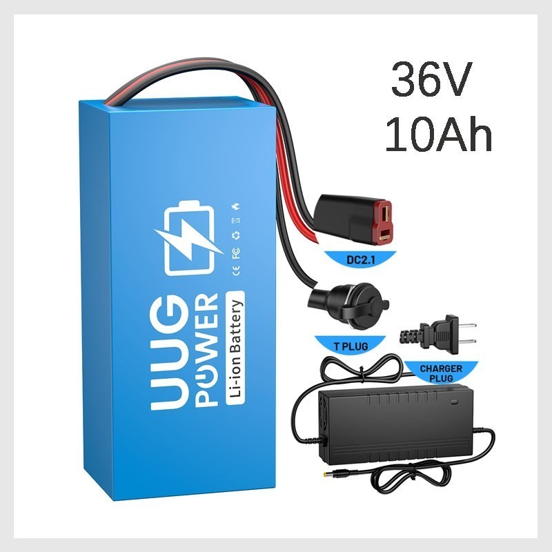 36V 10Ah Ebike Battery Lithium Pack for 100W-1000W Motors 10S4P BMS 30A