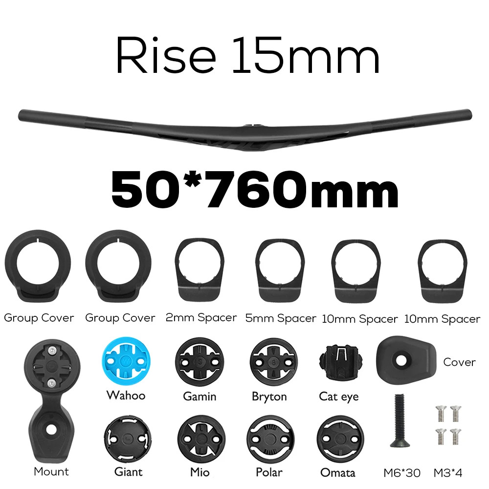 Carbon Integrated Cockpit MTB Handlebar 40mm/50mm/60mm 28.6mm with Mount