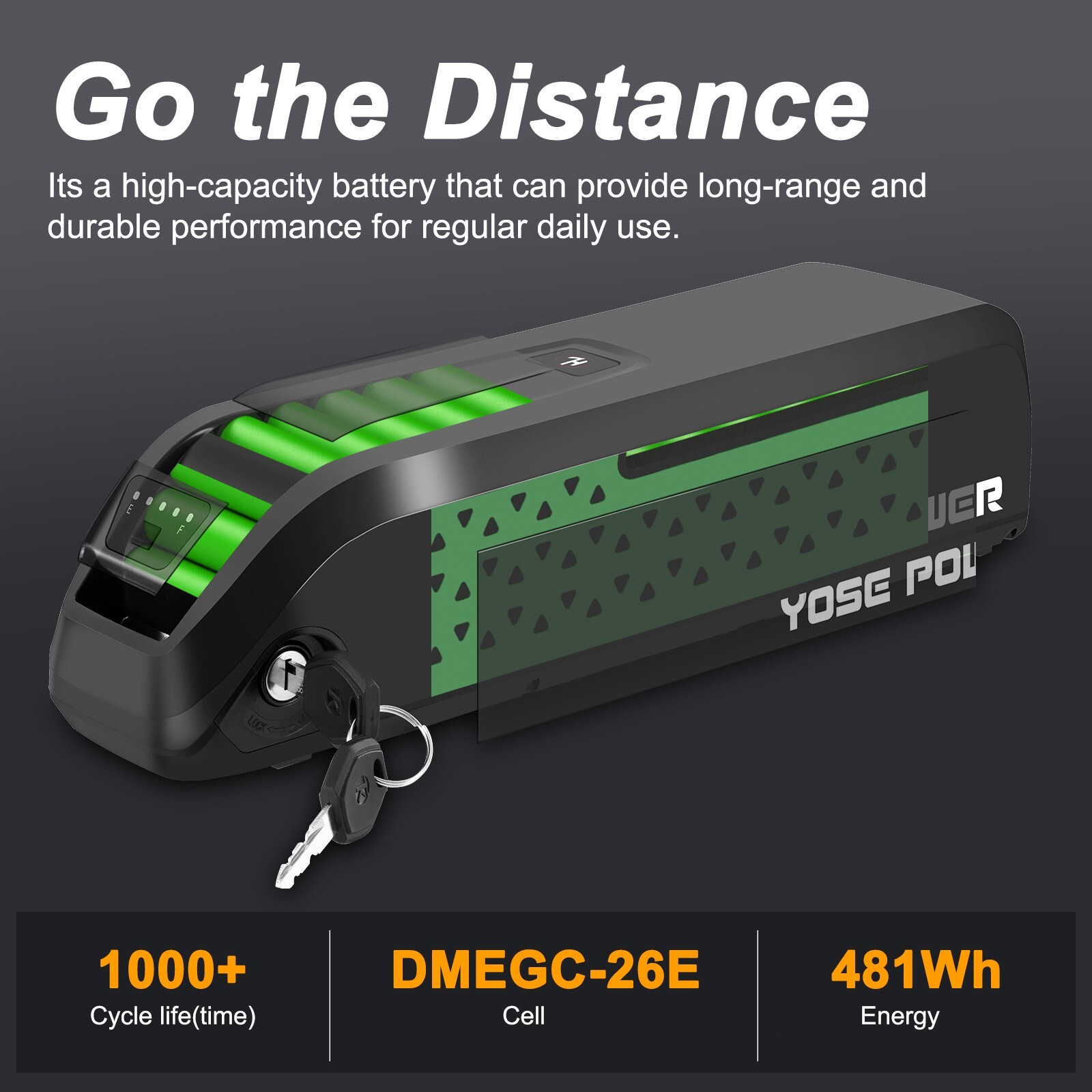 Heybike Jasion Ebike Battery 36V 13Ah Race Race Plus EB5 Electric Bike Battery