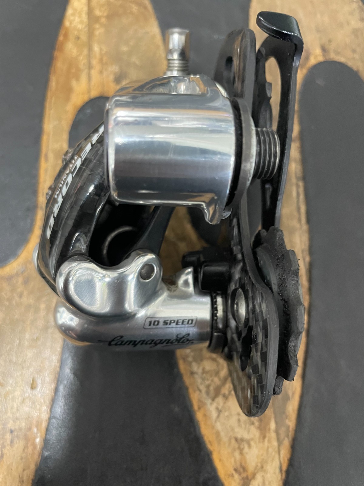 Campagnolo Record Titanium 10-speed Rear Derailleur road bike retro short cage