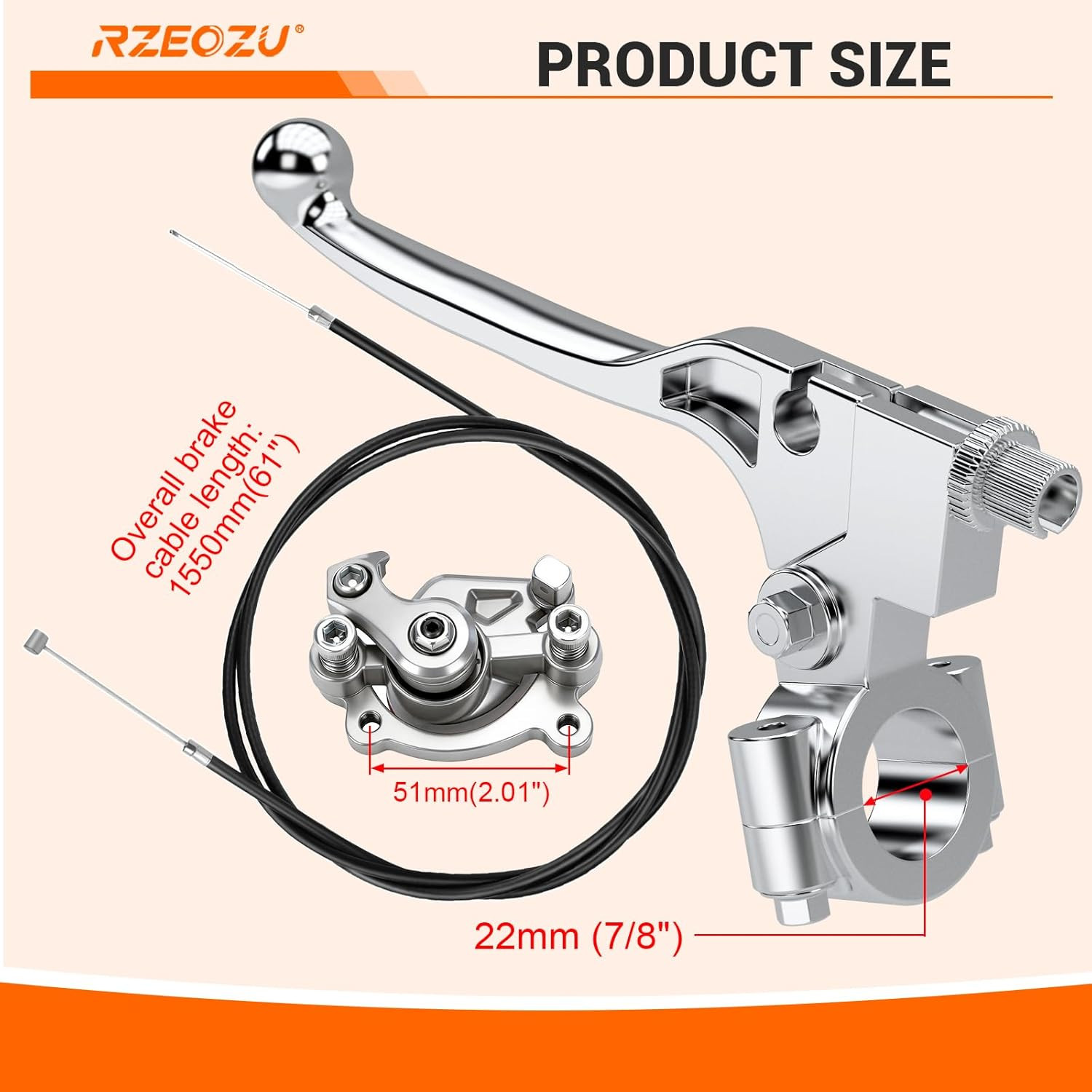 Mini Bike Disc Brake Kit with 180Mm Brake Rotor Compatible with Coleman Minibike