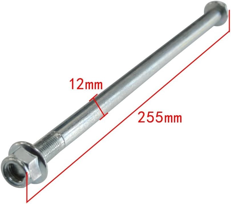 Front Rear Axle for ATV Dirt Bike 12mm 10 inch 255mm Length Suitable for 50cc…