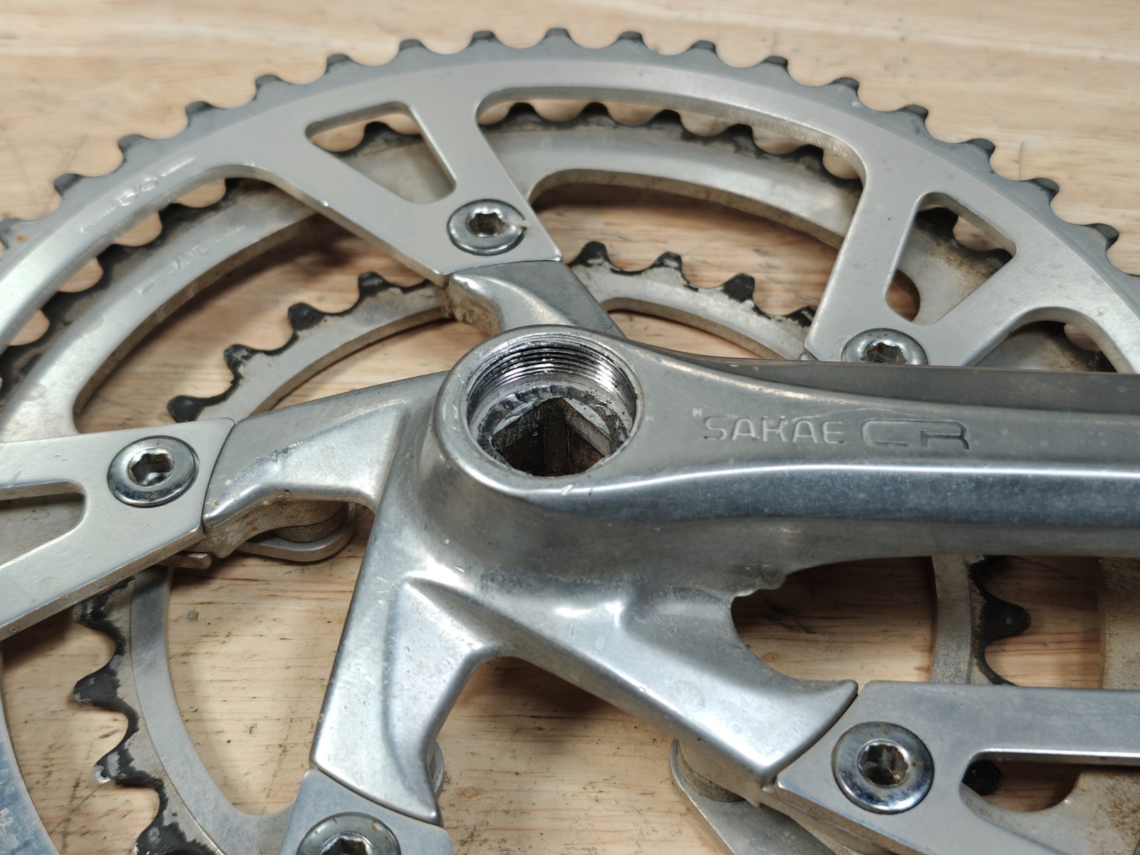 Sakae CR Turbine Crankset, 50/45/32T, 170mm Crank Arm Length, Drive Side Only