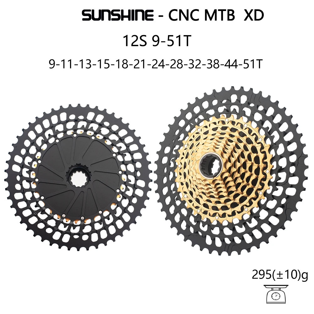 SUNSHINE 12 Speed MTB Bike Ultralight Cassette 9-51T Freewheel for XD freehub