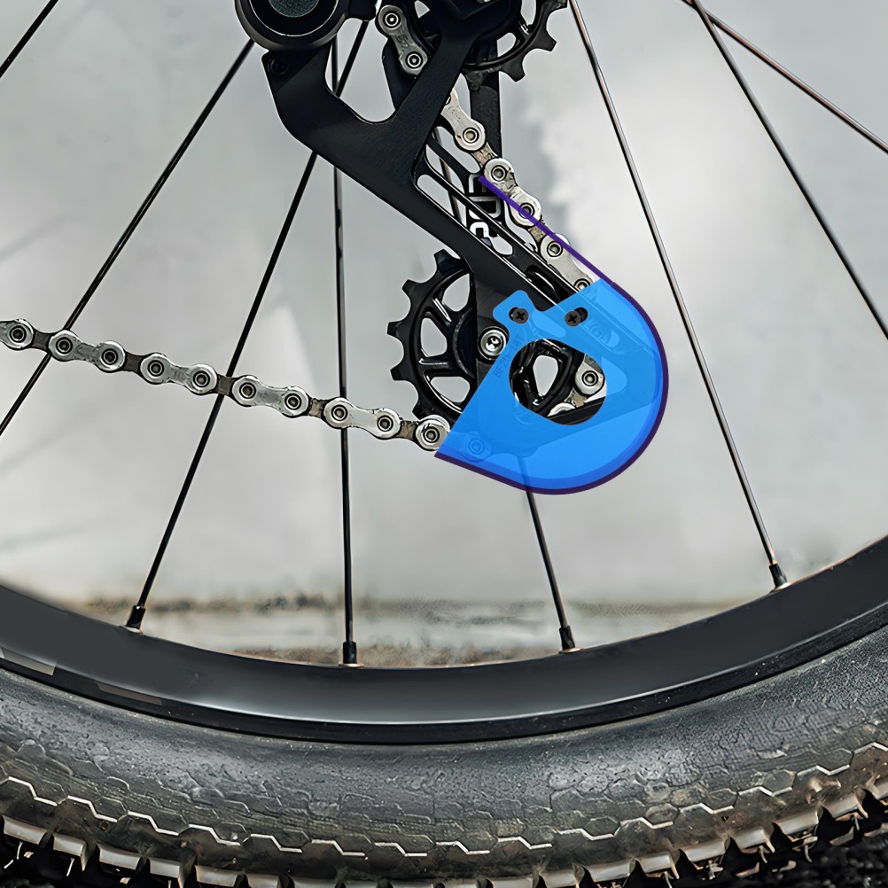 2Pcs Plastic Bike Chain Protector Sleeve Blue for Mountain and Road Bikes