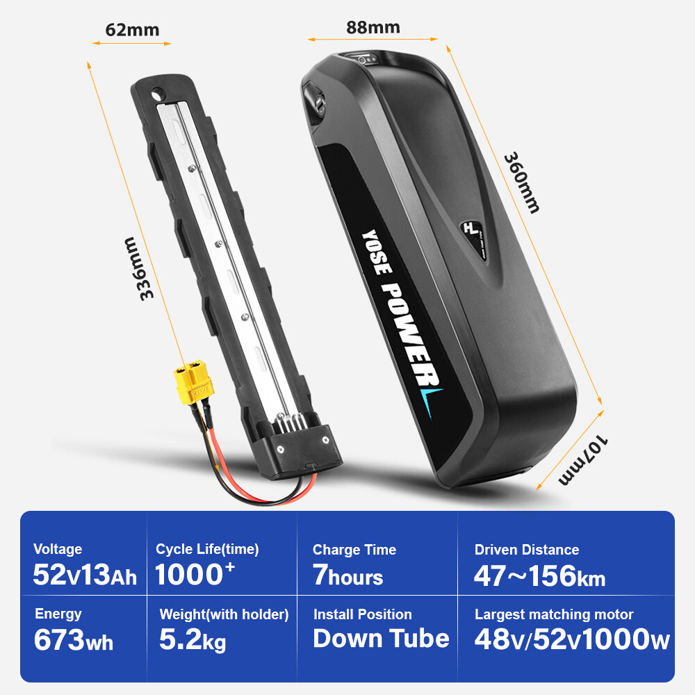 52V 48V 36V 17.4Ah 1000W Hailong Lithium Ebike Battery 48V Electric Bike Battery