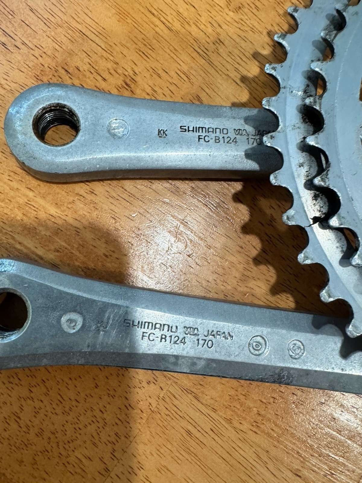 Vintage Shimano FC-B124 BioPace Triple Crankset 170mm Deore Japan Crank Mtb Bike