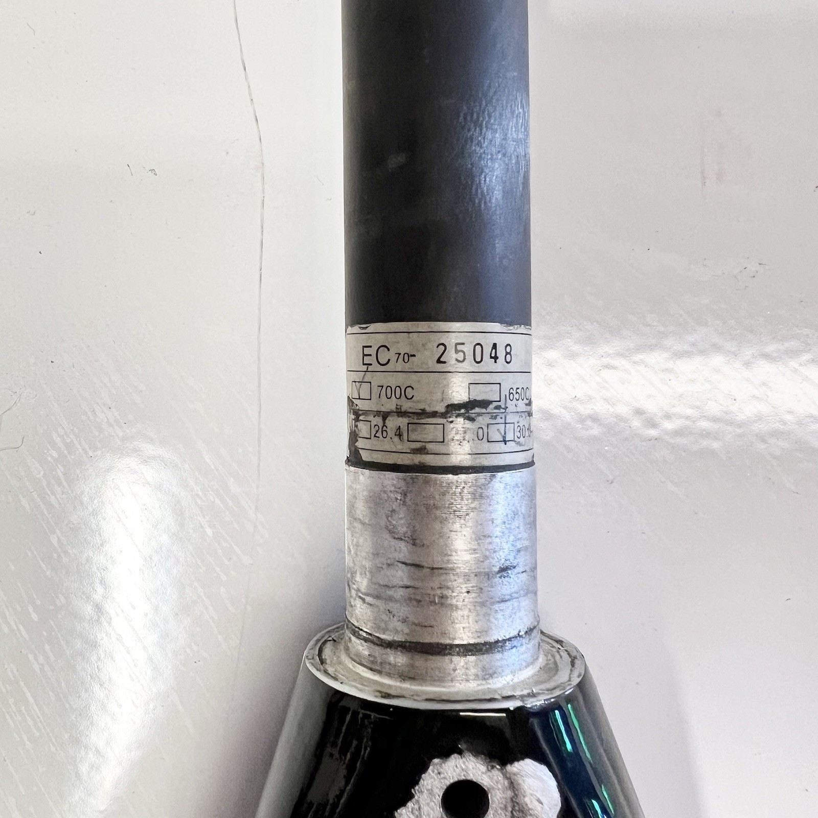 Vintage EASTON EC70 Full Carbon Fiber Fork 1-1/8″ Cut 214mm Steerer QR 100mm Rim