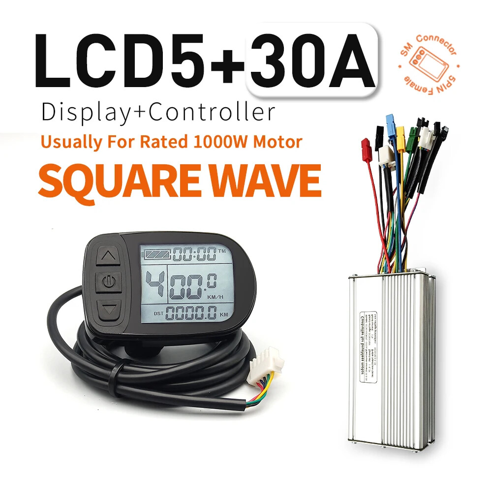 E-bike 30A 35A 50A 1000W-3000W Controller and Display 36V/48V LCD5 LCD7C LCD8H