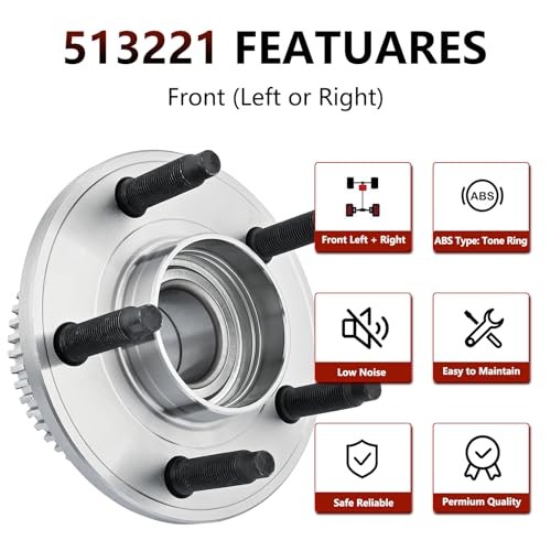 513221 Front Wheel Bearing and Hub Assembly Replacement Suspension Kit