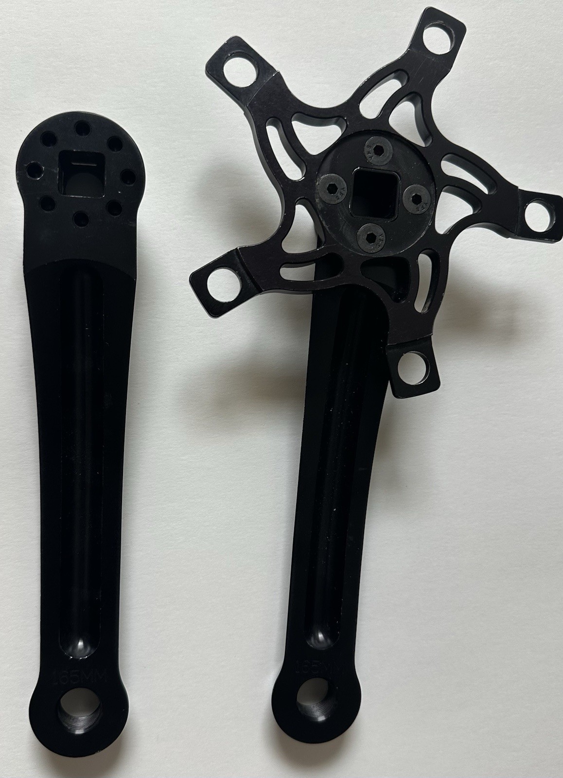 Speedline BMX 165mm Mini Cranks – Black With 5 Bolts Spider