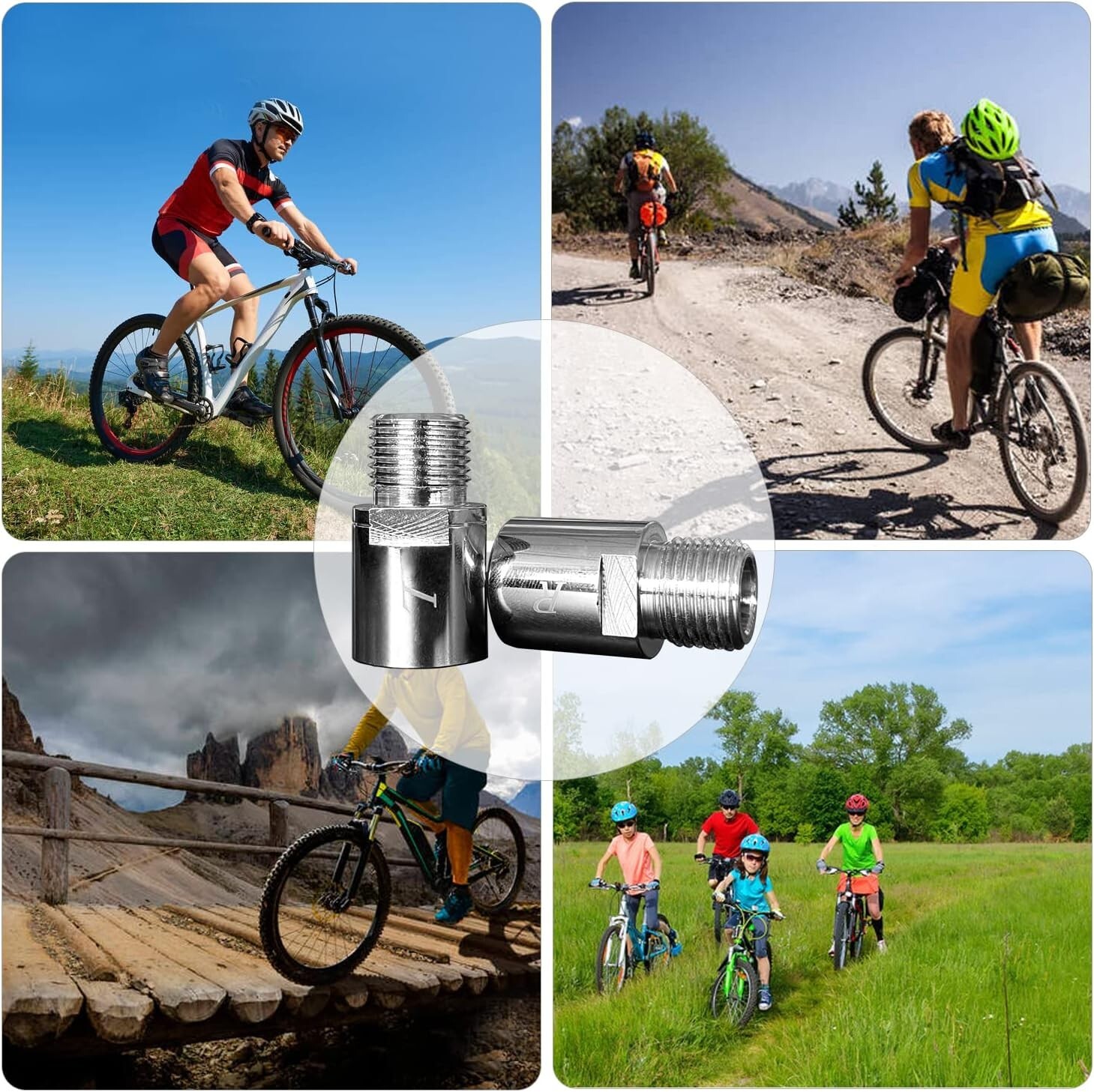 Bike Pedal Extenders Steel 20mm Anti-Rust Adjustable Comfort Multi-Use