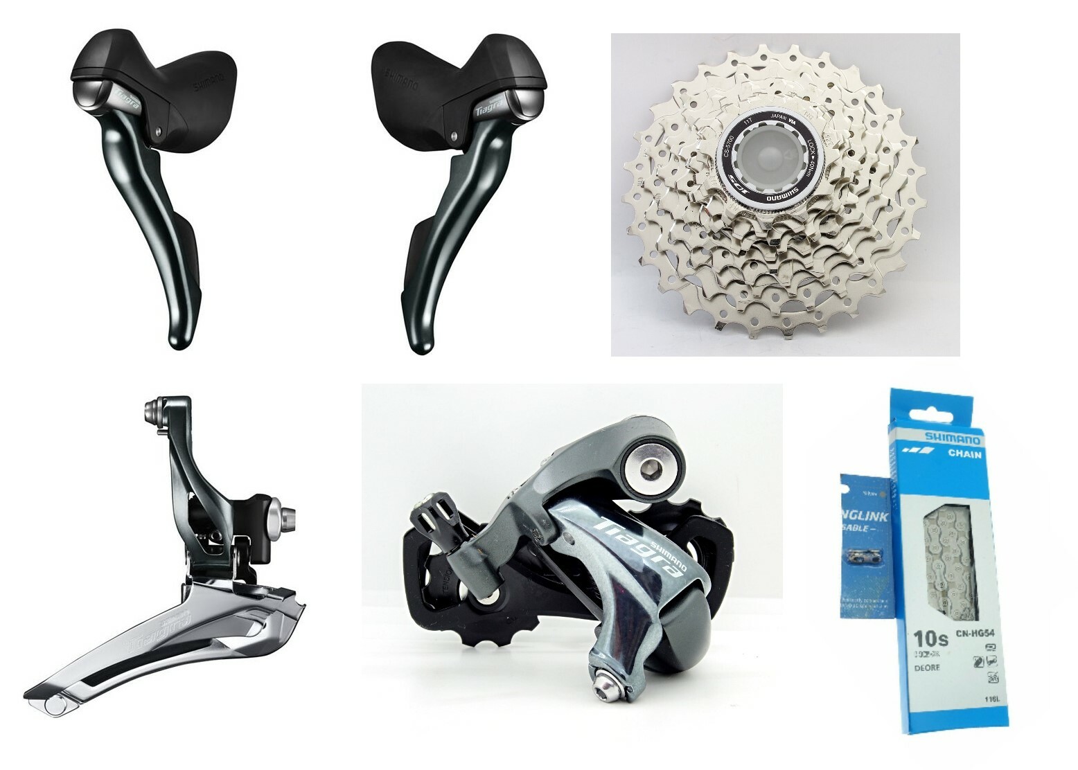 Shimano Tiagra ST-4700 2×10 Dual Control Levers+FD/RD-4700 CS-5700 11-28T, READ