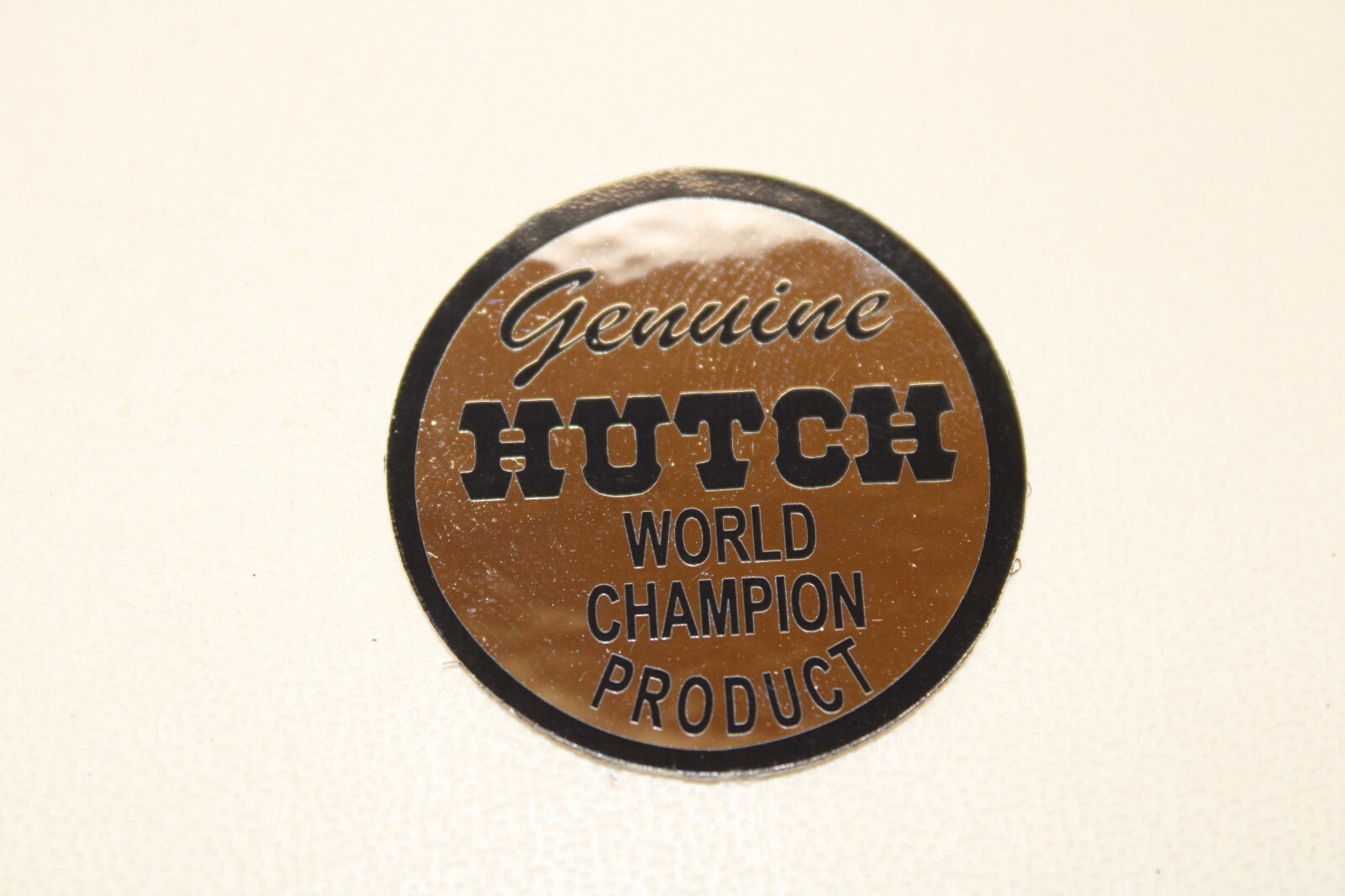 NOS OLD SCHOOL BMX HUTCH WORLD CHAMPION COIN STICKER DECAL