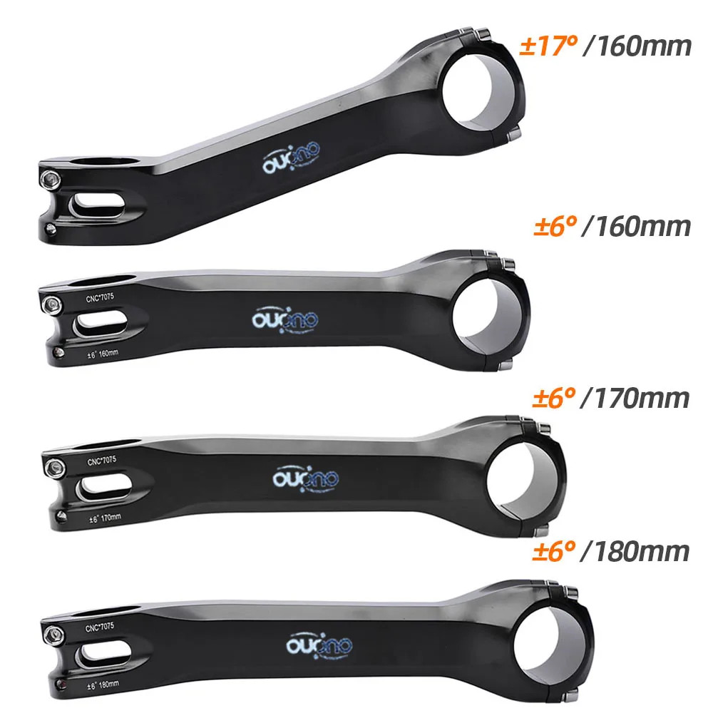 OUO 7075 Aluminum CNC Bike Stem 31.8mm 130-180mm Long MTB Handlebar Stem 6/17°
