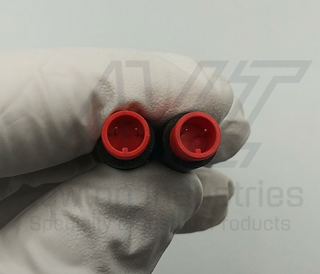 eBike Julet 2-PIN Red 25cm MALE to MALE Extension Cable Headlight Waterproof