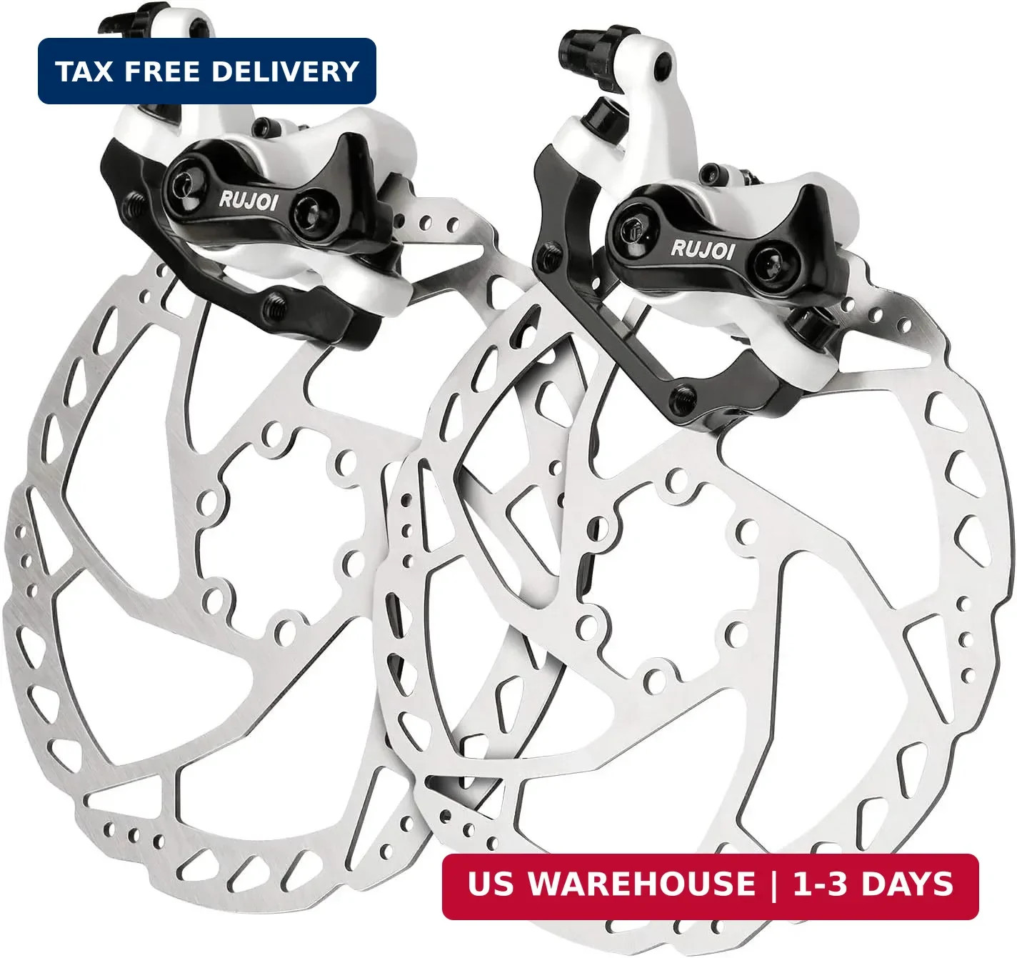 Bike Disc Brake Kit, Aluminum Front and Rear Caliper, 160mm Rotor, Mechanic Tool