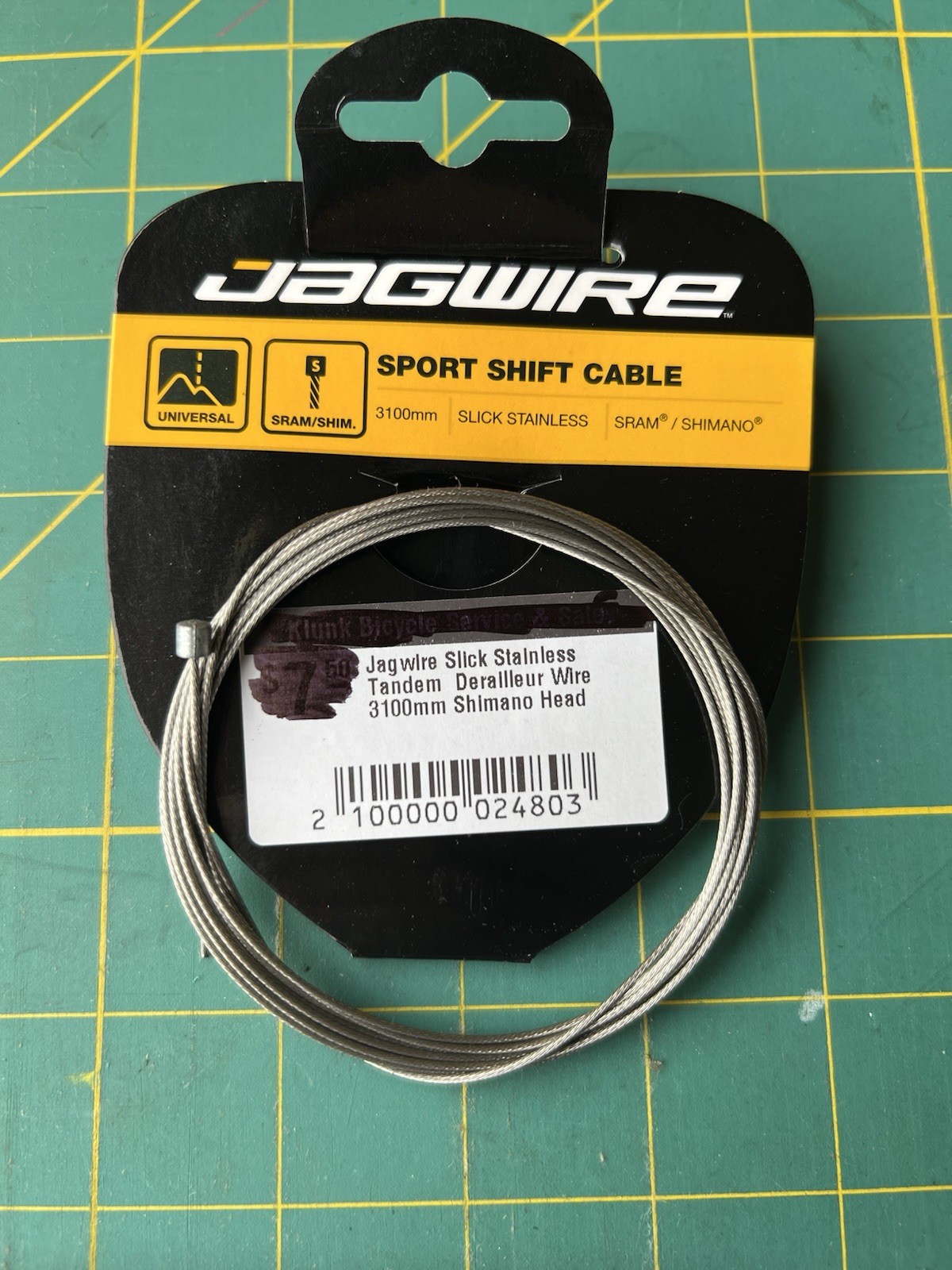 Jagwire Slick Stainless Derailleur Cable Tandem Length 3100mm SRAM Shimano