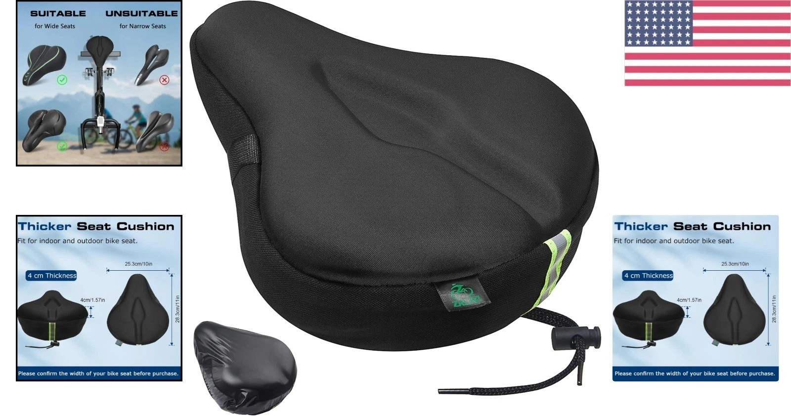 Waterproof Gel Bike Cushion – Anti-Slip & Moisture-Wicking for Ultimate Comfort