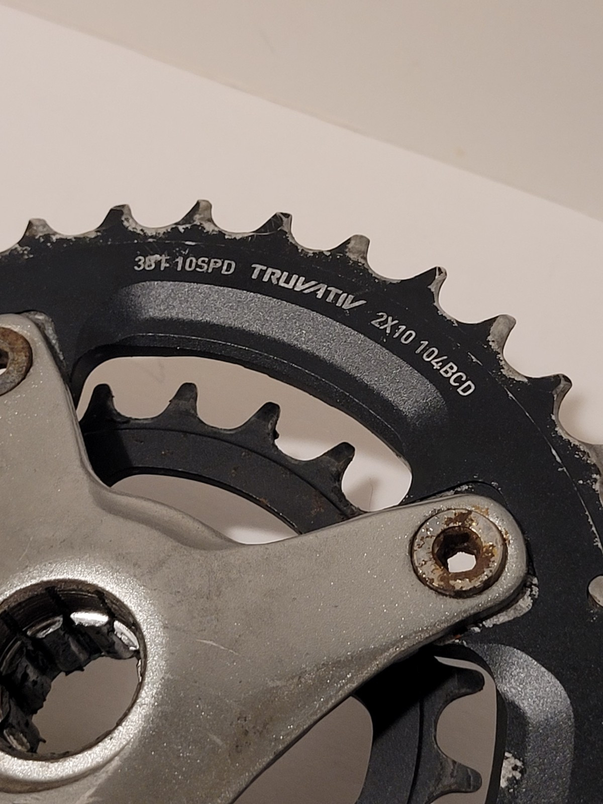 Andel TSM1 175mm 2×10 Silver Aluminum Double Crankset ISIS (FAT BIKE)