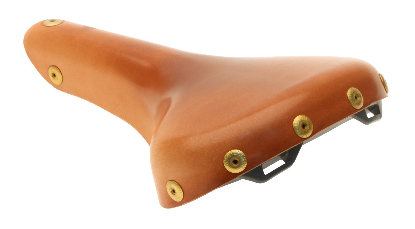Gilles Berthoud Mente Saddle Steel Rails Hard Leather Cover Natural NEW NOS NIB