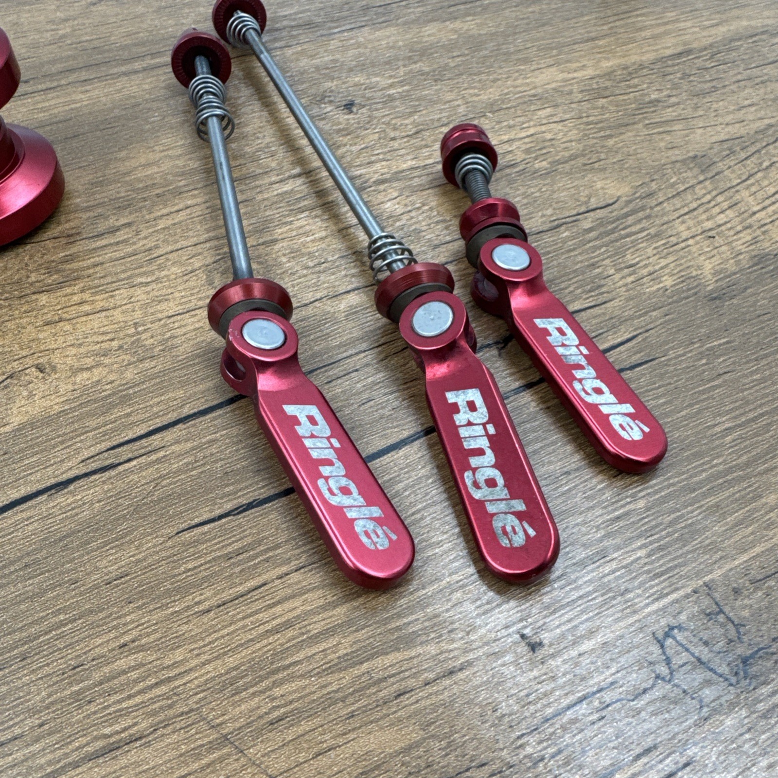 Ringle Slamma Jamma Headset / Twister Mountain Bike Skewer Set Red Vintage MTB