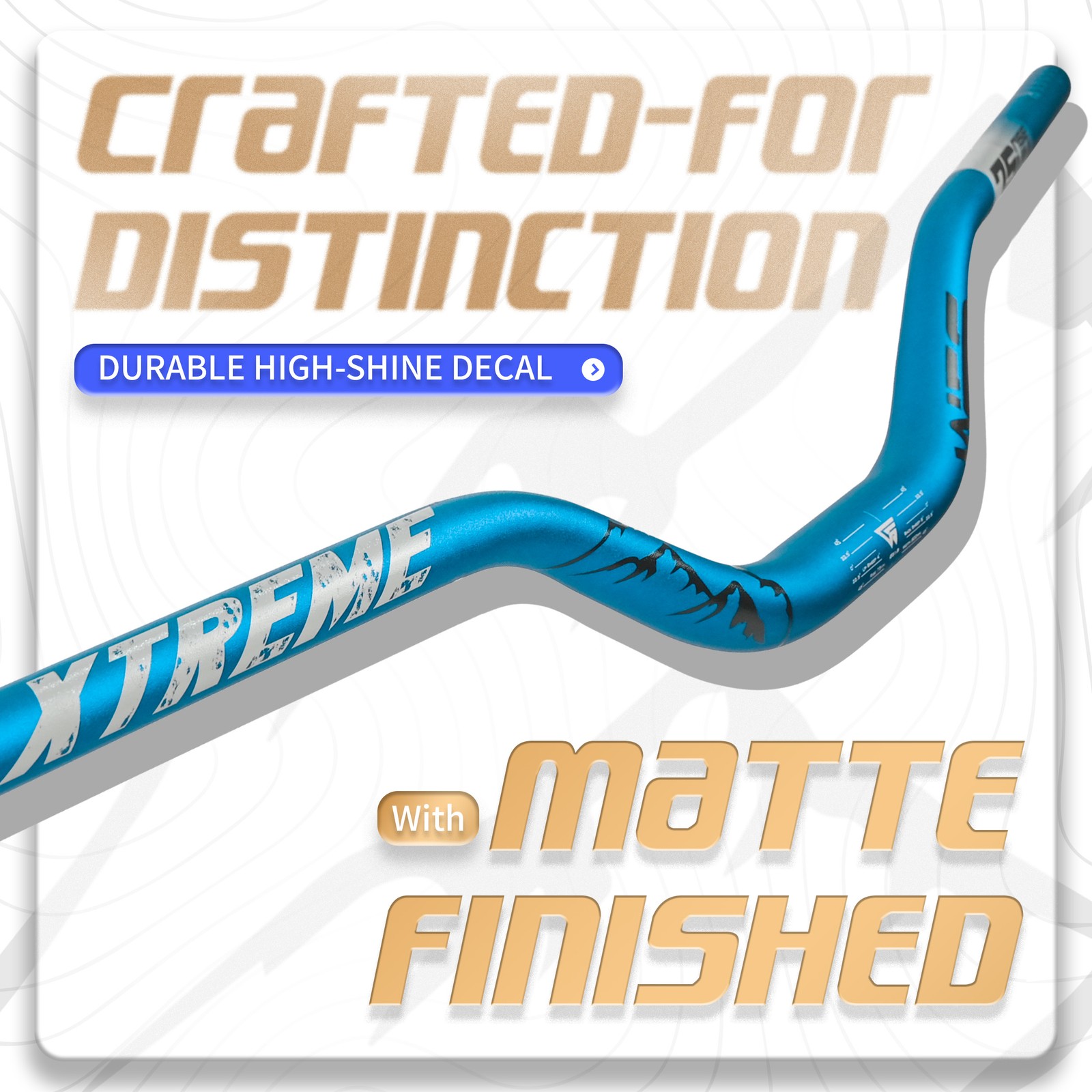 WFS Xtreme 31.8 x 800mm Handlebar 75mm Rise, Blue