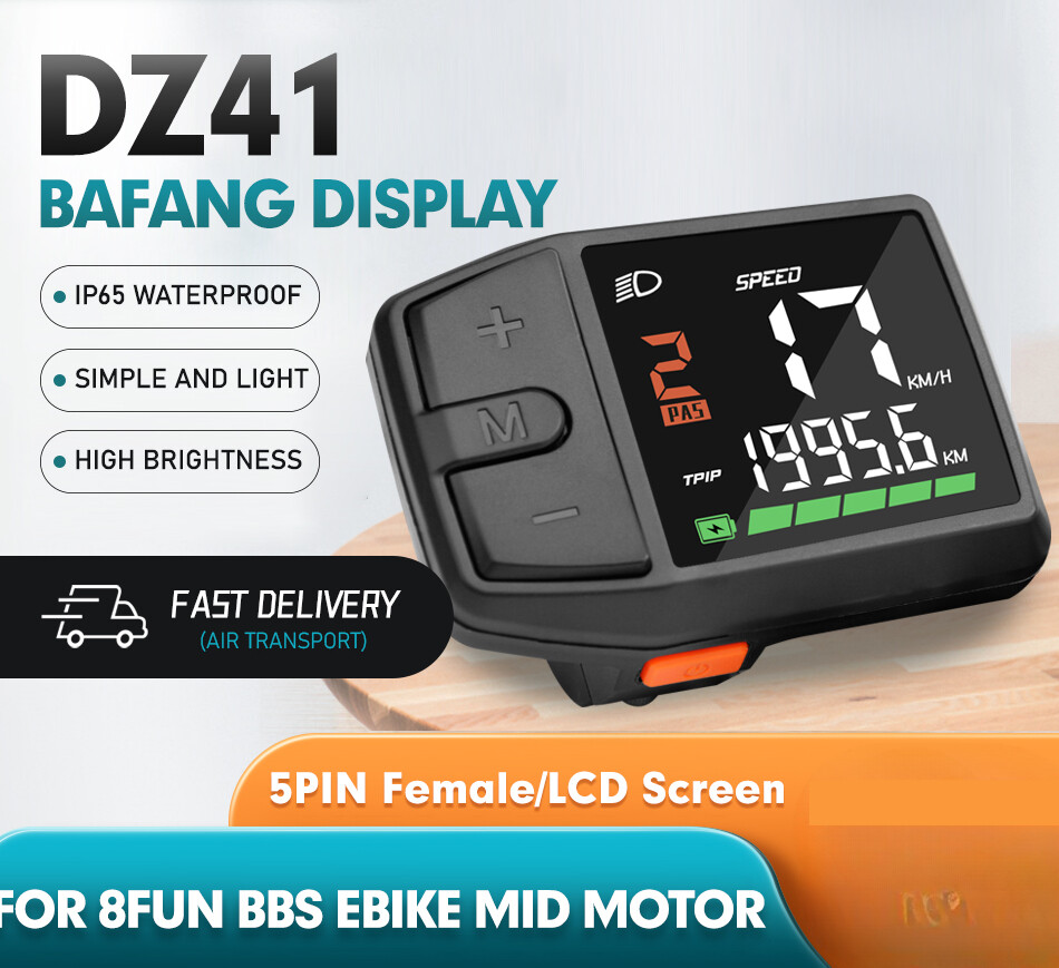 Electric Bike DZ41 Display for BBS01B BBS02B BBSHD Mid Hub Motor 5PIN Female