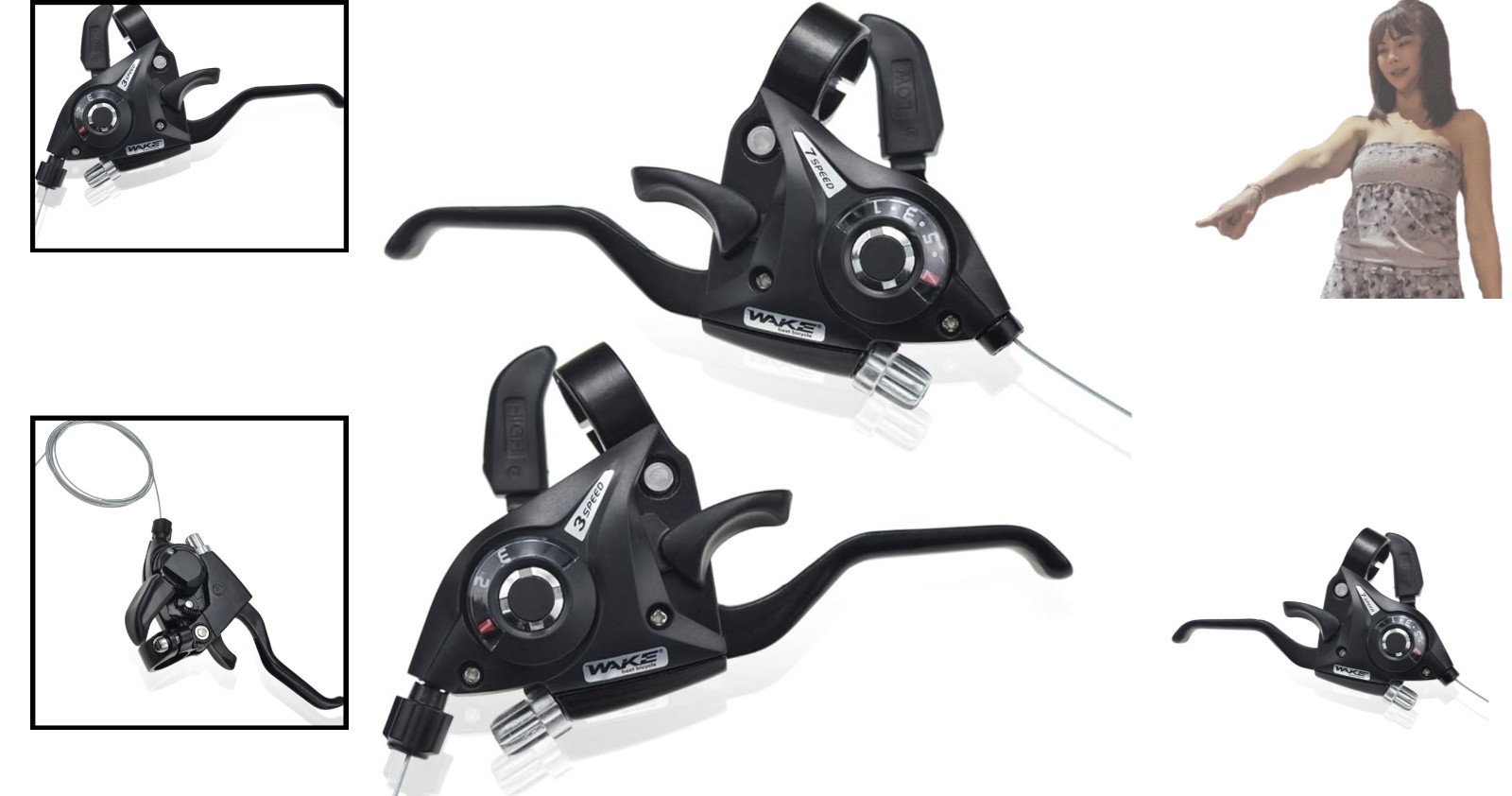 Ambidextrous Bicycle 21 Speed Shifter with Ergonomic Design for Optimal Control